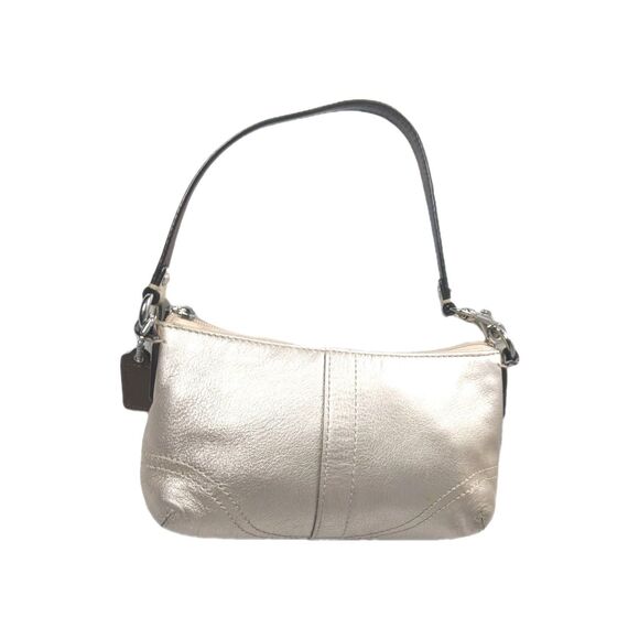 Coach Large Wristlet Metallic Gold Champagne Clutch Purse Retail $108 - Picture 3 of 6